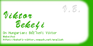 viktor bekefi business card